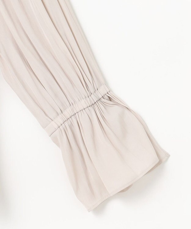 組曲 L 【WEB限定】ギャザーライトデシン ブラウス アイボリー系