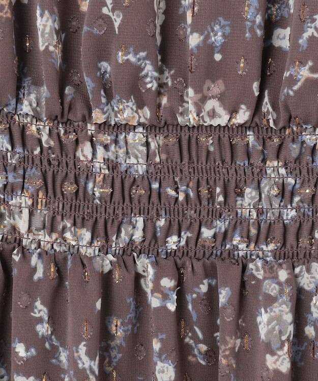 ANY SIS 【洗える】ニュアンスプリント ワンピース モカ系