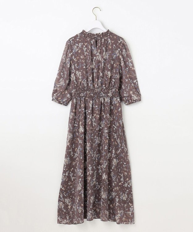 ANY SIS 【洗える】ニュアンスプリント ワンピース モカ系