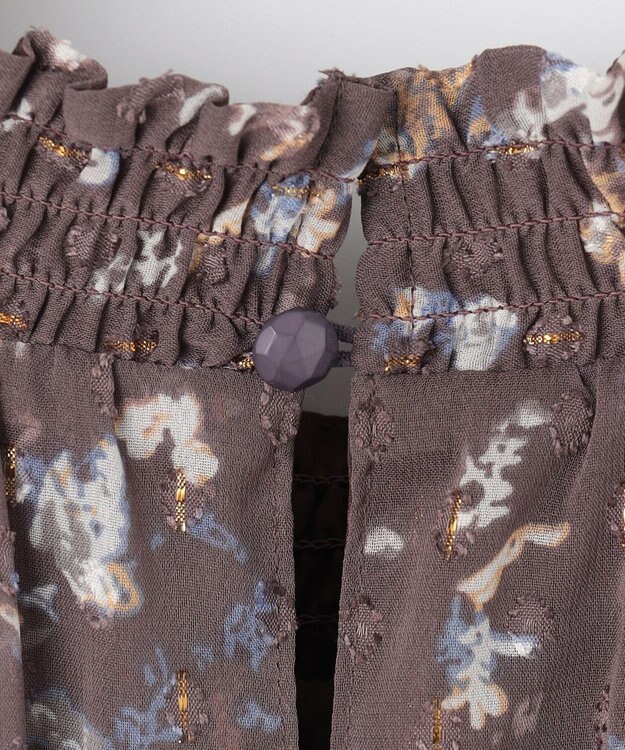 ANY SIS 【洗える】ニュアンスプリント ワンピース モカ系