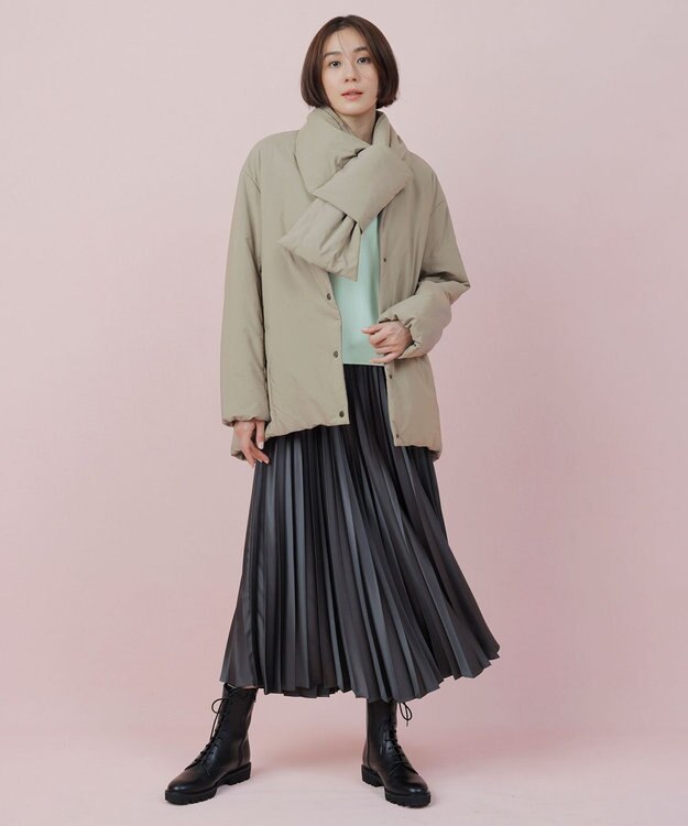 ICB L パディングジャケット アッシュカーキ系