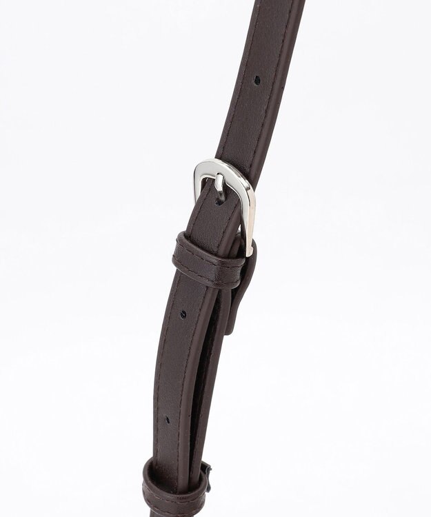 LA BAGAGERIE 【MONICA】リボンハンドル2WAYかごバッグ ダークチョコ