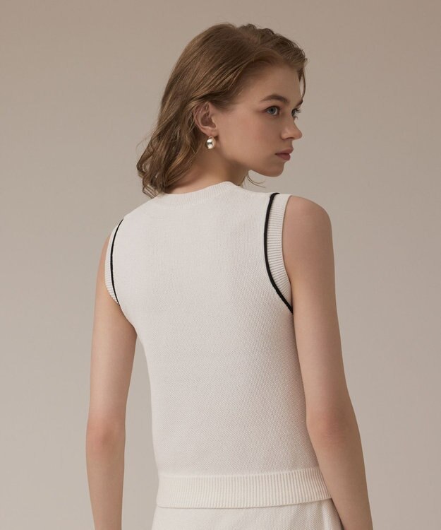 GRACE CONTINENTAL カノコニットトップ ホワイト