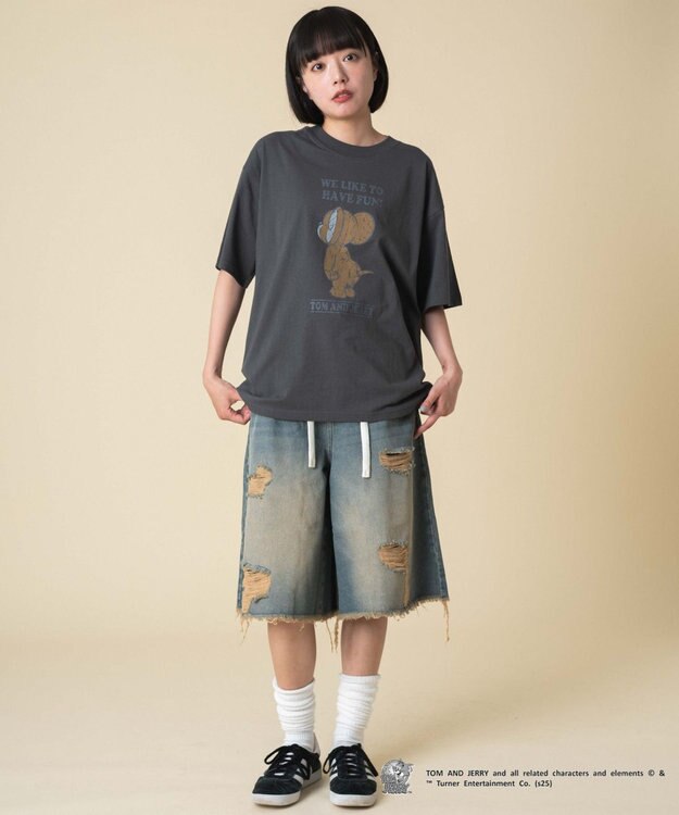 WEGO 【新柄追加/ユニセックス着用アイテム/SMLサイズ展開】TOMandJERRYグラフィックT（S） 柄6