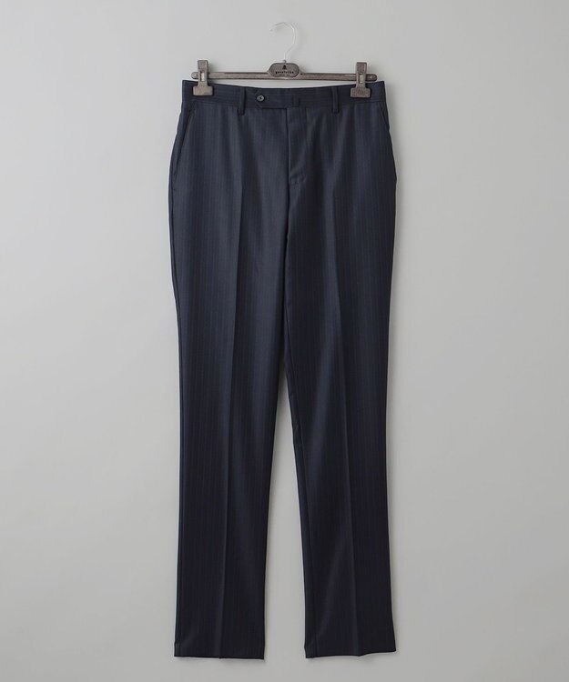 GOTAIRIKU シワになりにくい【御幸毛織/みゆきけおり】Superio160 スーツ_ネイビーストライプ ネイビー系1