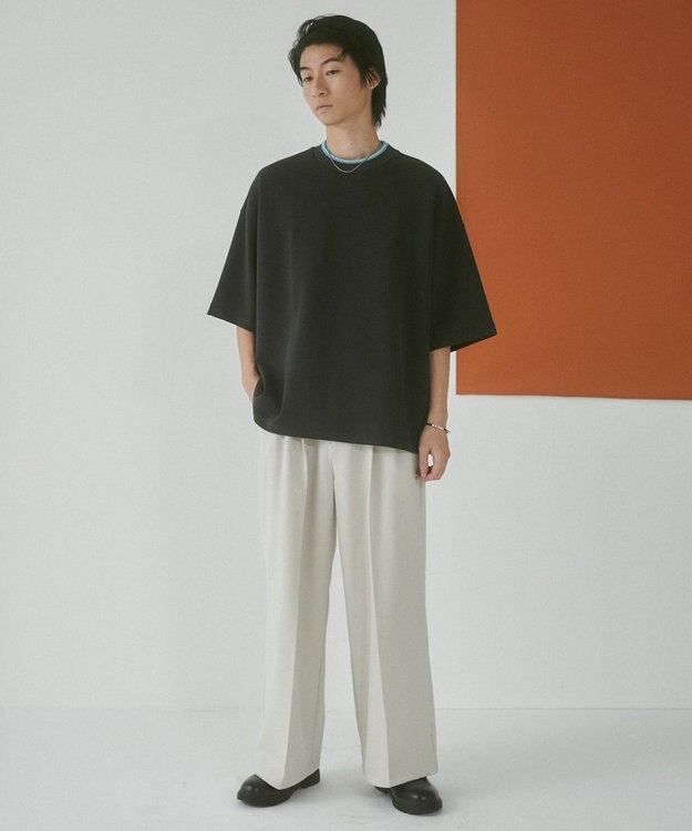 WEGO 【LUCY】ネックジャガードT（S） ダークグレー