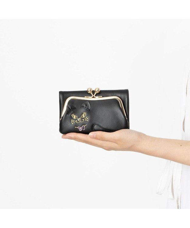 ANNA SUI TITIソフト 口金二つ折り財布 ブラック