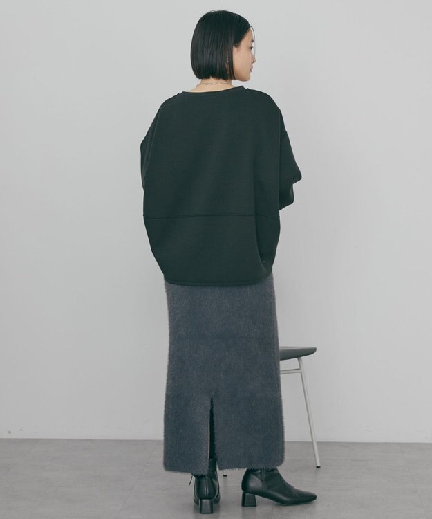 AMERICAN HOLIC 【WEB限定】袖タックコクーンポンチプルオーバー Black