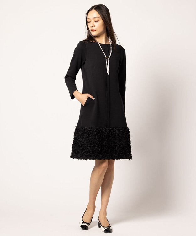 TOCCA 【洗える】CHEEK BRUSH ドレス ブラック系