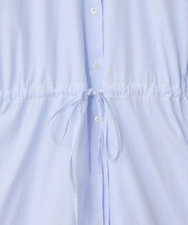 LENO SHIRTS DRESS CANDY STRIPE / シャツワンピース SAXE BLUE