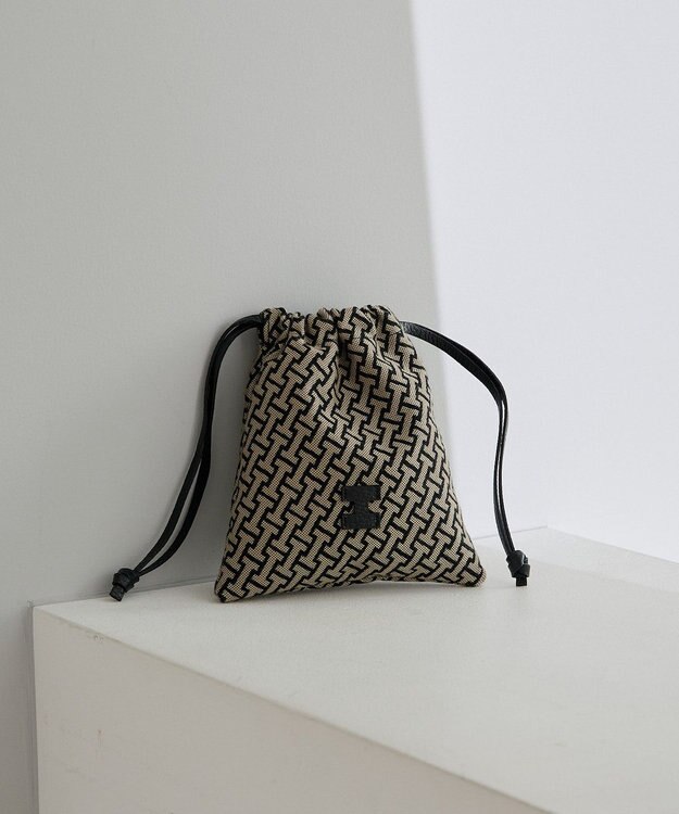 IACUCCI ≪BEST SELLER≫モノグランマ ポーチ JACQUARD/CERVO ブラック