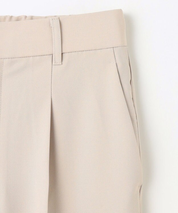 ANY L 【洗濯機可/ストレッチ/ウエストゴム/セットアップ可】イージーケアテーパードパンツ ベージュ