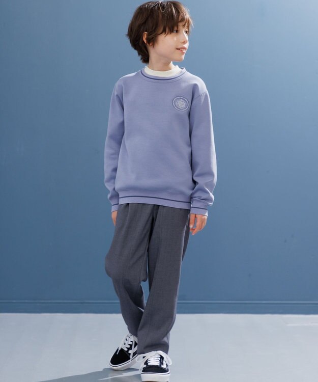 J.PRESS KIDS 【100-130cm】ダンボール ロゴエンブロイダリー トレーナー ダルブルー系