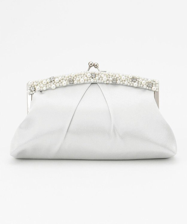 ANY SIS 【2WAY】ジュエル調フレームパーティ バッグ シルバー