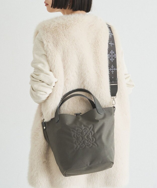 russet 《WEB限定》コーデュラナイロン2WAYミニトートバッグ(CE-1673-WEB) Gray