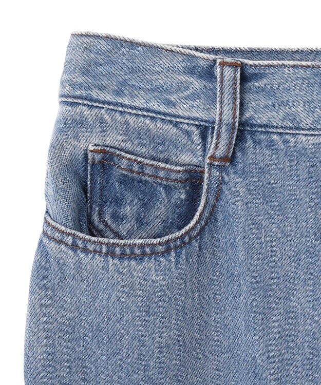 BEIGE， 【洗える・SPRiNG 3月号掲載】FICUS / デニムワイドストレートパンツ Light Indigo