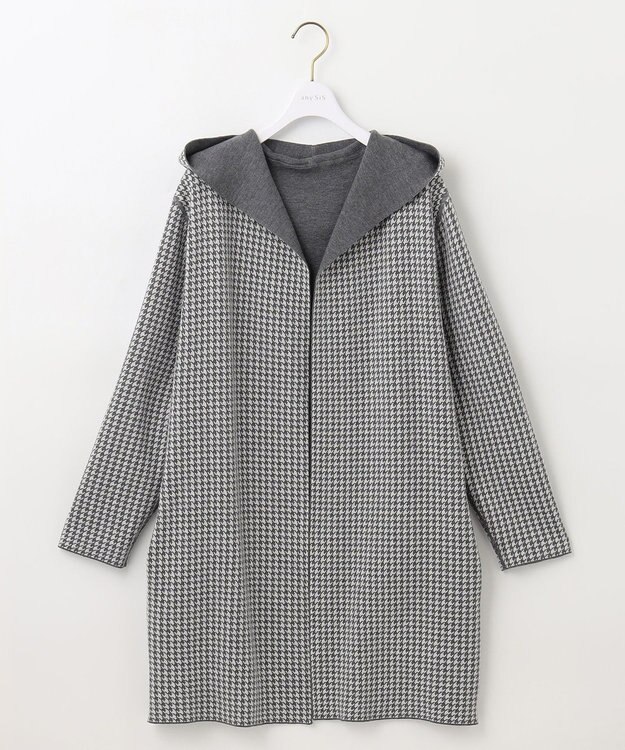 ANY SIS 【2WAY】リバーシブルフーディー アウター ライトグレー×オフ