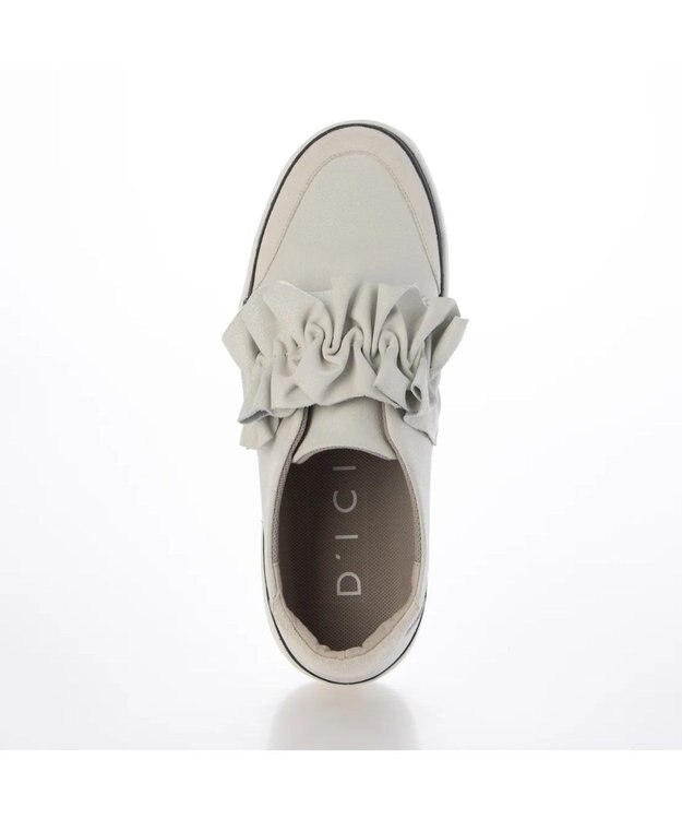 MODE ET JACOMO <D'ICI>フリルベルクロスニーカー ホワイト