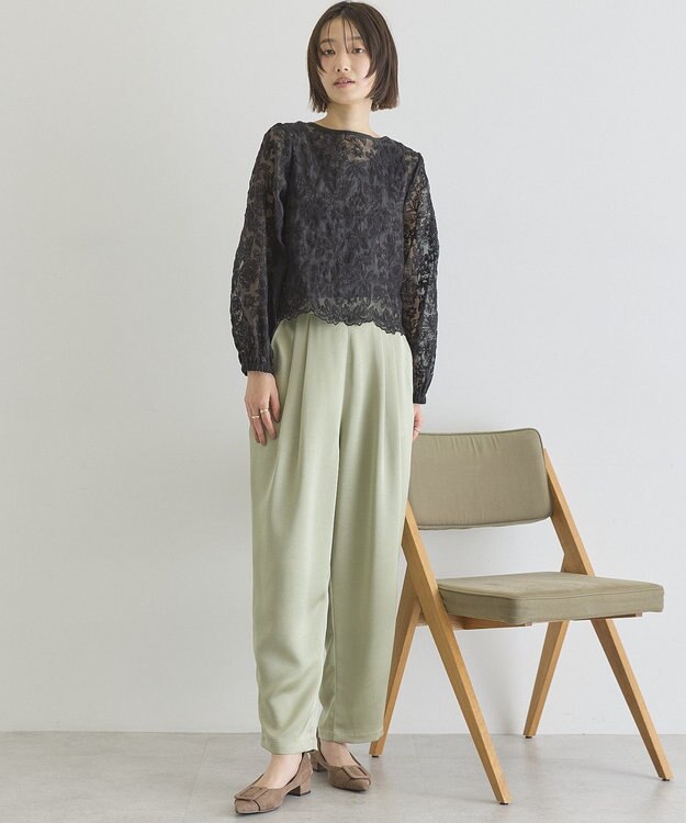 AMERICAN HOLIC 【前後2WAY】シアーレースブラウス Black