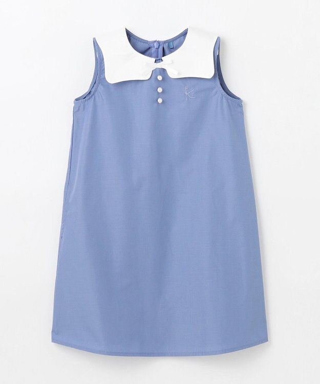 組曲 KIDS 【110-140㎝】カーブカラー ワンピース ブルー