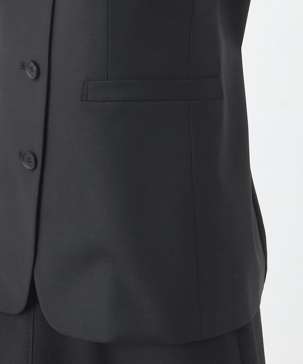 23区 S 【エステータ】ウールトロストレッチ ベスト ブラック系