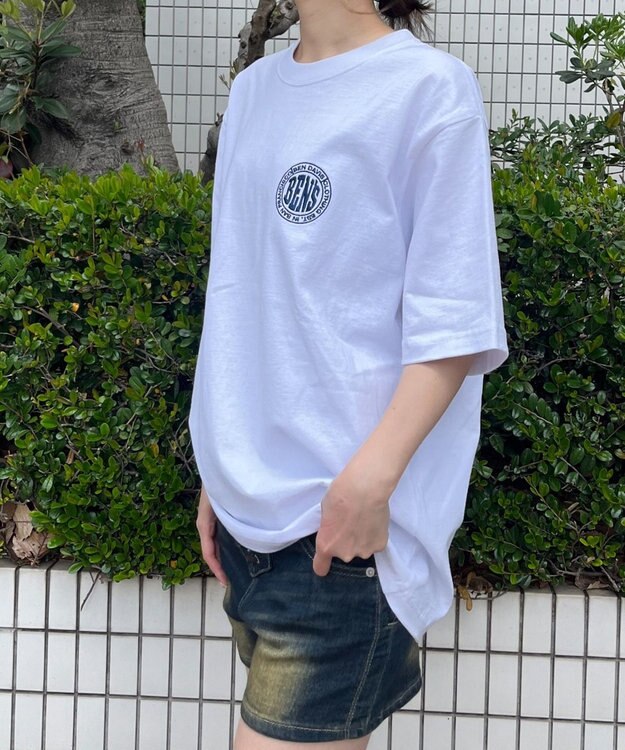 WEGO 【ユニセックス着用ITEM/MLサイズ展開】BENDAVISサークルロゴT（SS） ホワイト