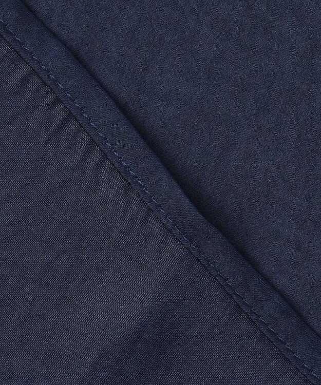 Feroux サテン ブラウス ネイビー系