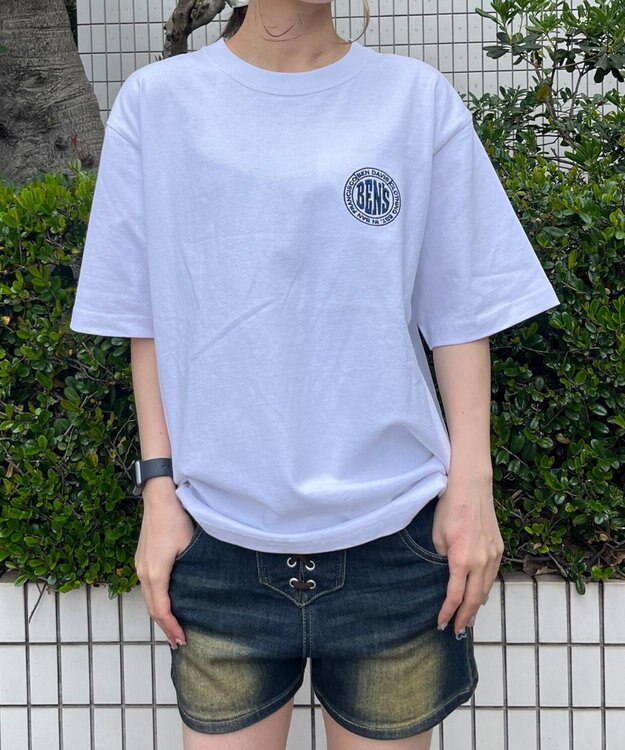 WEGO 【ユニセックス着用ITEM/MLサイズ展開】BENDAVISサークルロゴT（SS） ホワイト