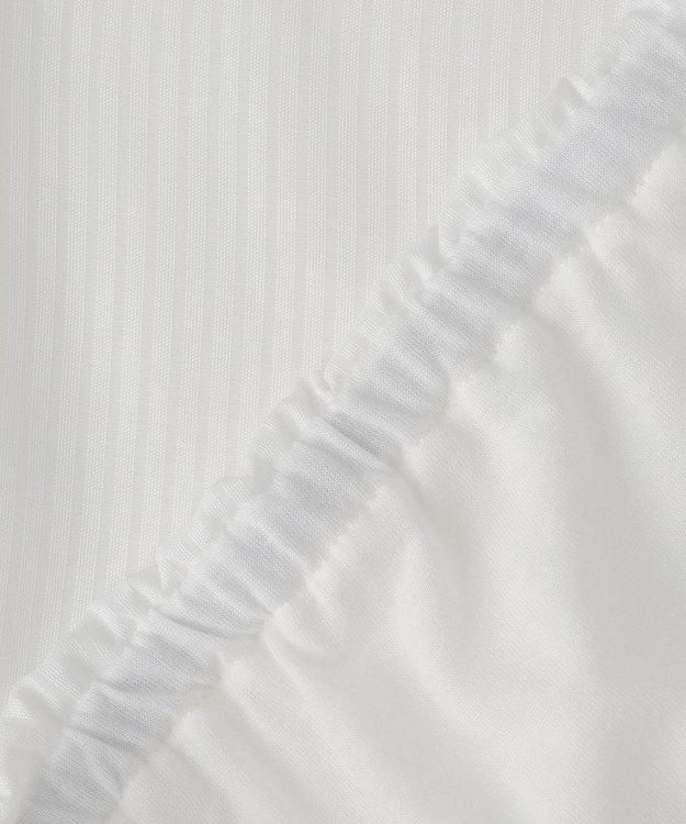 J.PRESS LADIES シャドーストライプ クルーネック カットソー ホワイト系1