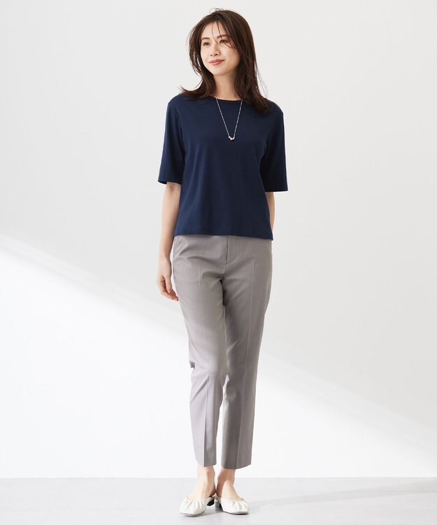 J.PRESS LADIES ボールトップ ネックレス シルバー系