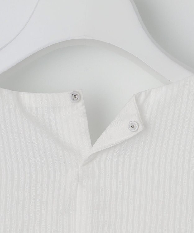 J.PRESS LADIES シャドーストライプ クルーネック カットソー ホワイト系1