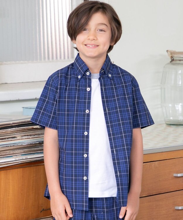 J.PRESS KIDS 【140-170cm】マドラスチェックシャツ ネイビー系5