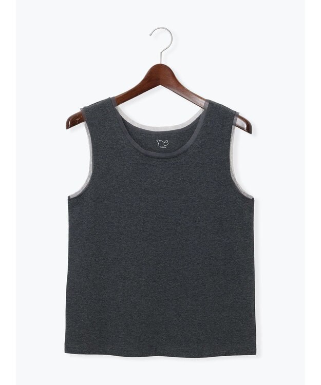 Te chichi チュールトリムタンクトップ チャコールグレー