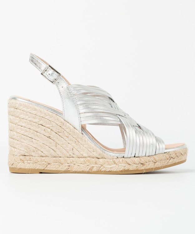 gaimo 【GAIMO/ガイモ】ダブルクロスウェッジサンダル/DUBOIS-US シルバー