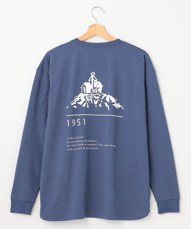 SHARE PARK MENS 【UNISEX】吸水速乾 LMCバックプリントロングスリーブTシャツ（L・XLサイズ） アッシュネイビー