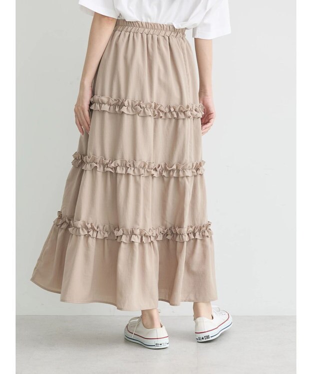earth music&ecology ミニフリルボリュームスカート Mocha