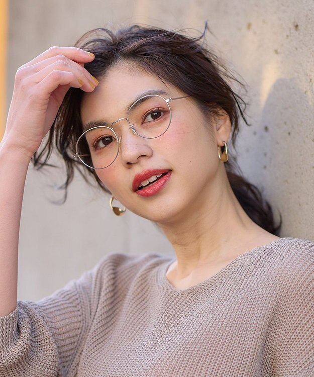 ANY 【WEB限定】メタルフープモチーフピアス(両耳用) ライトゴールド