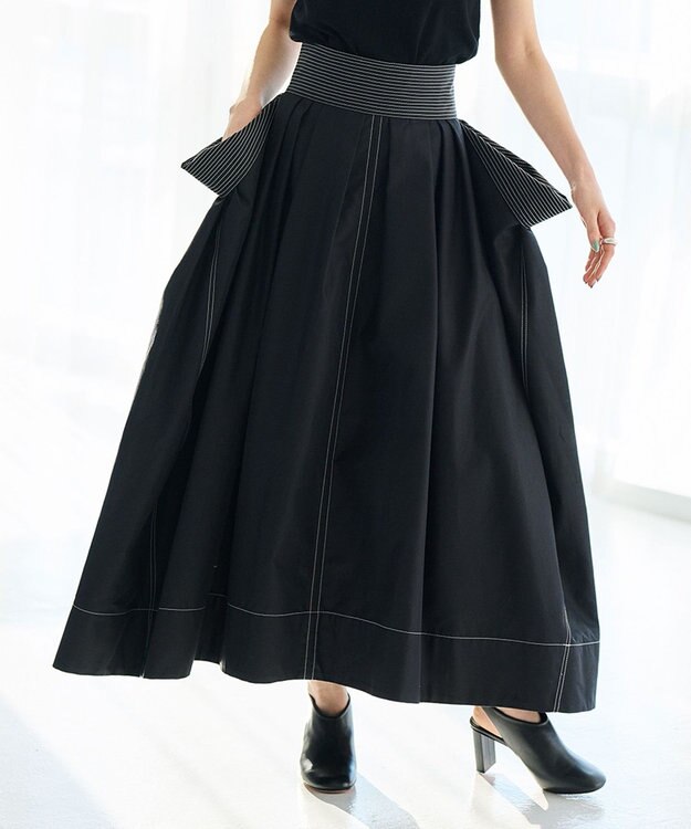 #Newans ドロップスクエアスカート ブラック