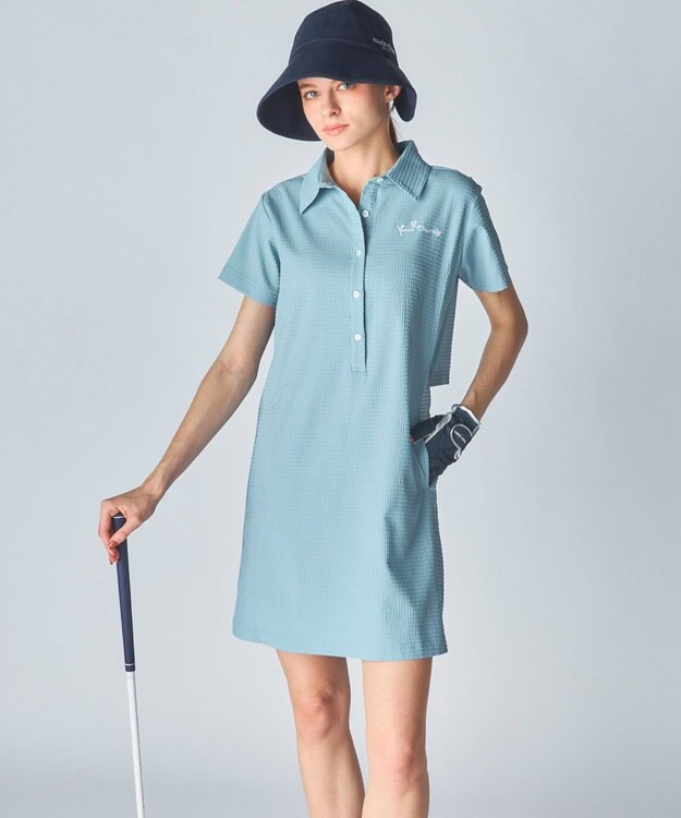 FILA GOLF／marie claire 【marie claire SPORT】 ストレッチサッカーワンピース グレー