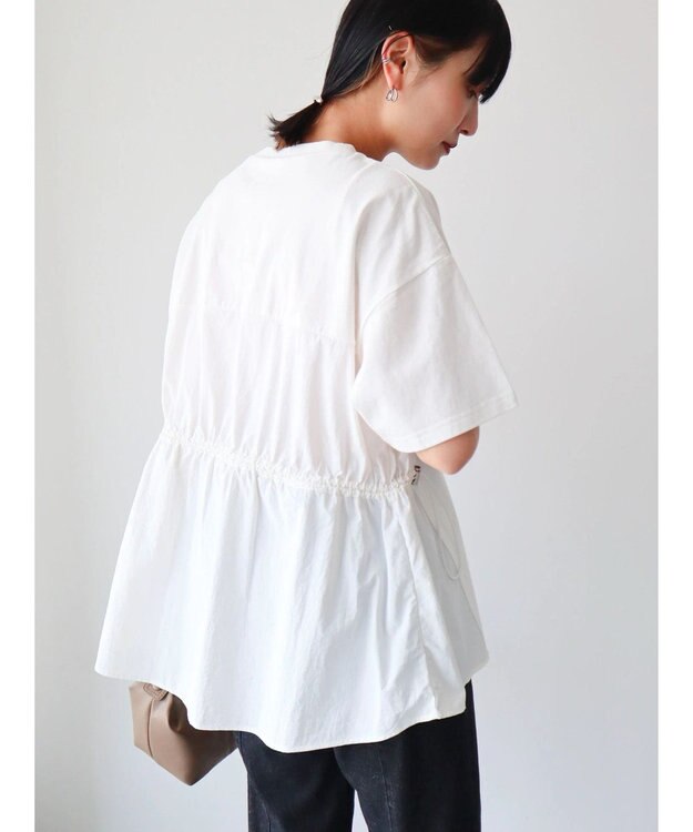 Green Parks 脇ドロストドッキングプルオーバー White