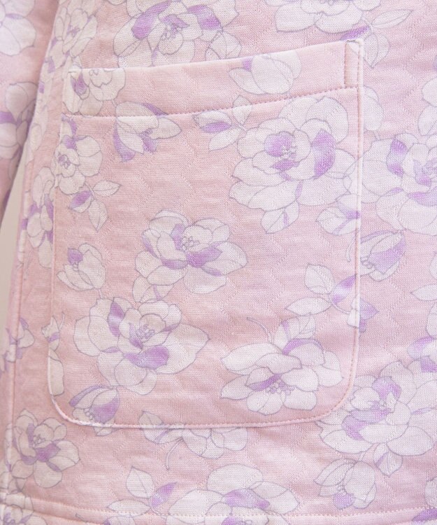 Wing 【数量限定　特別価格】 パジャマ 長袖 長ズボン 綿混(本体) キルトニット素材 保温性 あたたかい 前開きタイプ 丸首 レディース EP6910 ウイング／ワコール ピンク