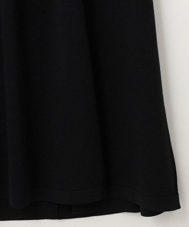 23区 【洗える】レーヨンポリエステルストレッチ フレア ワンピース ブラック系