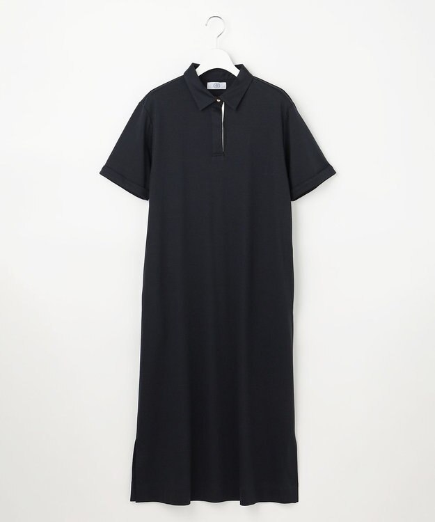 J.PRESS LADIES S 【WEB限定】コットンスムース ポロワンピース ネイビー系