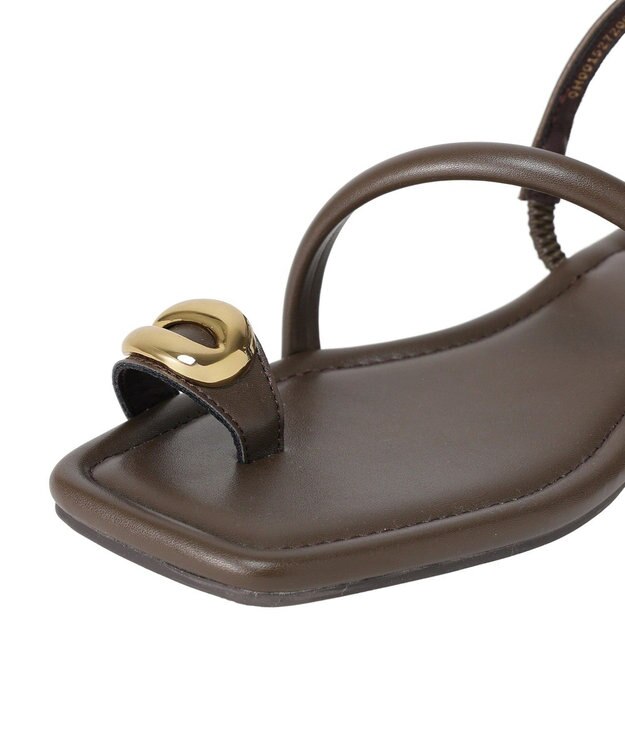 AMERICAN HOLIC メタルポイントトングサンダル Brown