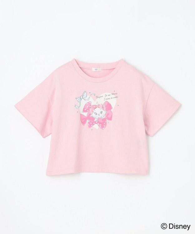 ANY KIDS 【ディズニー/マリー】ショート丈 半袖Tシャツ ピンク