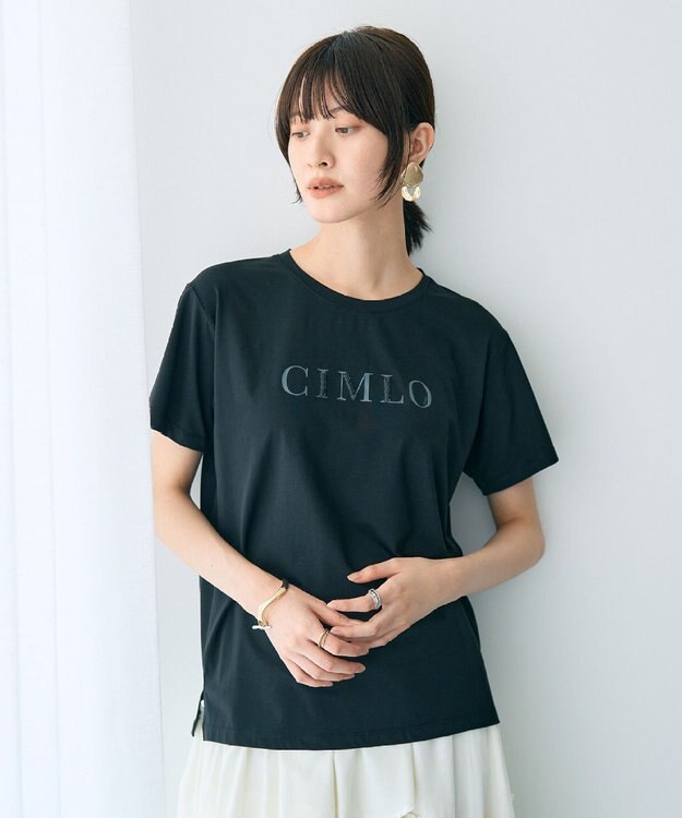 YECCA VECCA スパンコールロゴTee Black