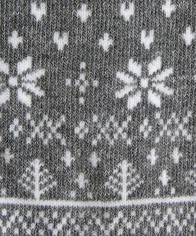 MIKI HOUSE HOT BISCUITS 【70-120cm】 雪の結晶柄 タイツ グレー