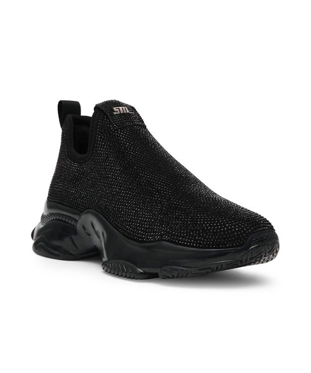 STEVE MADDEN MYTHICAL グリッタースリッポンスニーカー ブラックブラック
