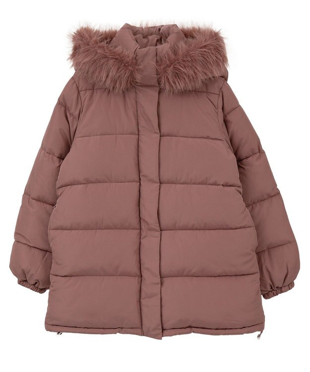 Green Parks ・ｓｗｉｎｇ　ｂｙ　ファイバーダウンベルト付コート Dark Pink