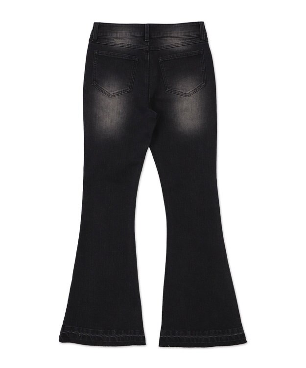 WEGO ローライズフレアデニムパンツ ブラック